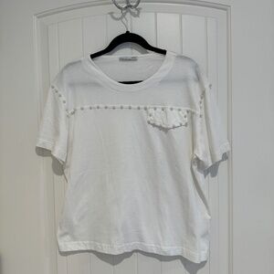 Zara t-shirt with pearls